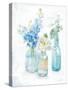 Beach Cottage Florals II - No Shells-Danhui Nai-Stretched Canvas