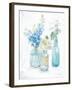 Beach Cottage Florals II - No Shells-Danhui Nai-Framed Art Print