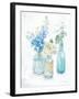 Beach Cottage Florals II - No Shells-Danhui Nai-Framed Art Print