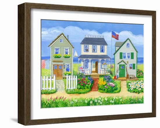 Beach Cottages-Geraldine Aikman-Framed Giclee Print