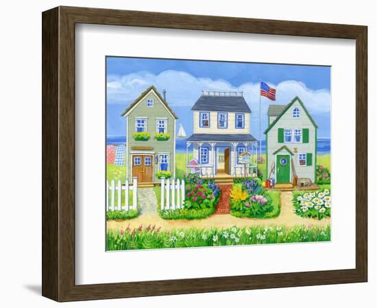 Beach Cottages-Geraldine Aikman-Framed Giclee Print