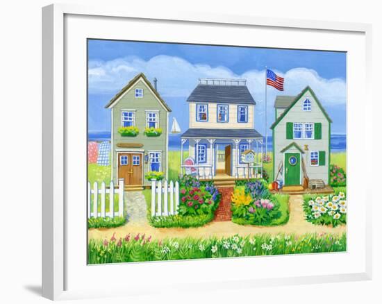 Beach Cottages-Geraldine Aikman-Framed Giclee Print