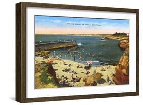 Beach, Cove, La Jolla, California-null-Framed Art Print