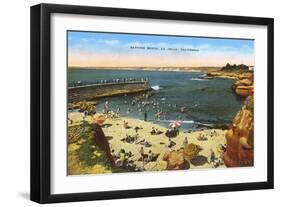 Beach, Cove, La Jolla, California-null-Framed Art Print