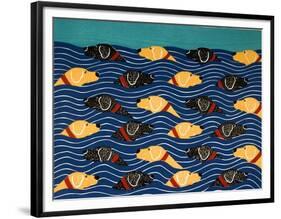 Beach Cover Sheet-Stephen Huneck-Framed Premium Giclee Print