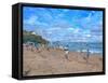 Beach Cricket, Abersoch, 2013-Andrew Macara-Framed Stretched Canvas