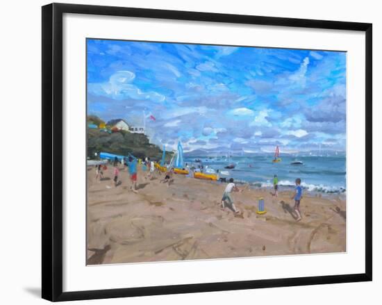 Beach Cricket, Abersoch, 2013-Andrew Macara-Framed Giclee Print