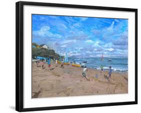 Beach Cricket, Abersoch, 2013-Andrew Macara-Framed Giclee Print