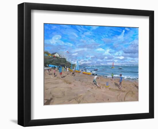 Beach Cricket, Abersoch, 2013-Andrew Macara-Framed Giclee Print