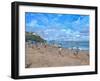 Beach Cricket, Abersoch, 2013-Andrew Macara-Framed Premium Giclee Print