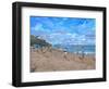 Beach Cricket, Abersoch, 2013-Andrew Macara-Framed Premium Giclee Print