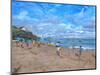 Beach Cricket, Abersoch, 2013-Andrew Macara-Mounted Premium Giclee Print