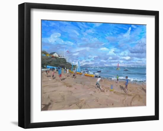 Beach Cricket, Abersoch, 2013-Andrew Macara-Framed Giclee Print