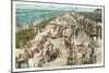 Beach Crowd, Savannah Beach, Georgia-null-Mounted Art Print