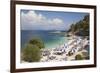 Beach Crowded with Holidaymakers, Kassiopi, Corfu, Ionian Islands, Greek Islands, Greece, Europe-Ruth Tomlinson-Framed Photographic Print