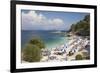 Beach Crowded with Holidaymakers, Kassiopi, Corfu, Ionian Islands, Greek Islands, Greece, Europe-Ruth Tomlinson-Framed Photographic Print