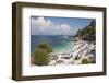 Beach Crowded with Holidaymakers, Kassiopi, Corfu, Ionian Islands, Greek Islands, Greece, Europe-Ruth Tomlinson-Framed Photographic Print