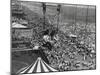 Beach Crowds as Seen from the Parachute Jump at Steeple Park, Coney Island, NY, 1950-null-Mounted Photo