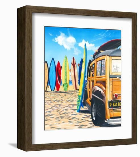 Beach Cruiser Kids-Scott Westmoreland-Framed Art Print