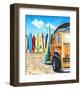 Beach Cruiser Kids-Scott Westmoreland-Framed Art Print