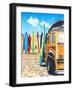 Beach Cruiser Kids-Scott Westmoreland-Framed Art Print