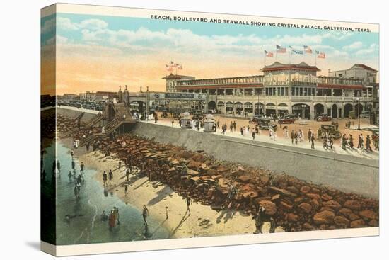 Beach, Crystal Palace, Galveston, Texas-null-Stretched Canvas