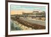 Beach, Crystal Palace, Galveston, Texas-null-Framed Premium Giclee Print