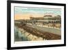 Beach, Crystal Palace, Galveston, Texas-null-Framed Premium Giclee Print