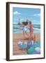 Beach Dance-Peter Adderley-Framed Art Print