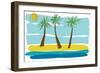 Beach Day Palms 1-Jan Weiss-Framed Art Print