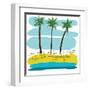 Beach Day Palms 2-Jan Weiss-Framed Art Print