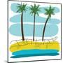 Beach Day Palms 2-Jan Weiss-Mounted Art Print