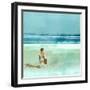 Beach Day Throwing-Dan Meneely-Framed Art Print