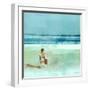 Beach Day Throwing-Dan Meneely-Framed Art Print