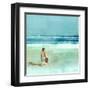 Beach Day Throwing-Dan Meneely-Framed Art Print