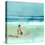 Beach Day Throwing-Dan Meneely-Stretched Canvas