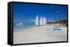 Beach, Dickenson Bay, St. Georges, Antigua, Leeward Islands-Frank Fell-Framed Stretched Canvas