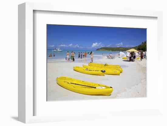 Beach, Dickenson Bay, St. Georges, Antigua, Leeward Islands-Frank Fell-Framed Photographic Print