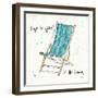 Beach Divas VII Aqua-Anne Tavoletti-Framed Art Print