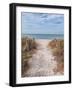 Beach Entry Path with Posts-Mary Lou Johnson-Framed Photo
