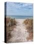 Beach Entry Path with Posts-Mary Lou Johnson-Stretched Canvas