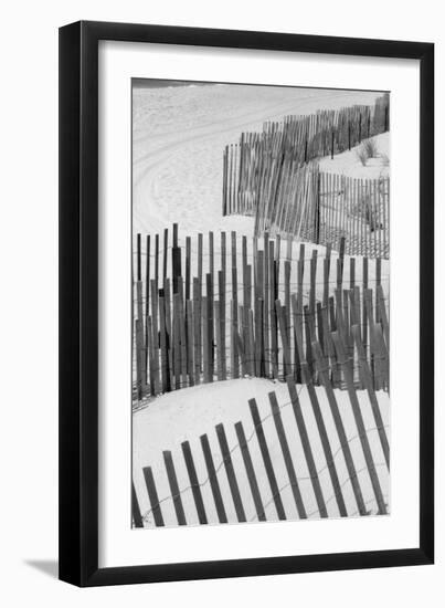 Beach Fencing 1 A-Jeff Pica-Framed Premium Photographic Print