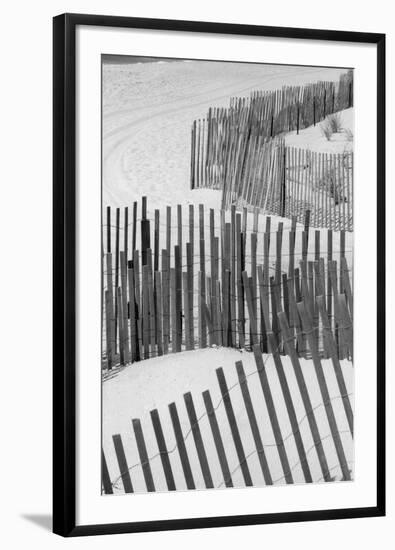 Beach Fencing 1 A-Jeff Pica-Framed Photographic Print