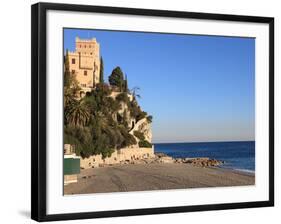 Beach, Finale Ligure, Liguria, Italy-Vincenzo Lombardo-Framed Photographic Print