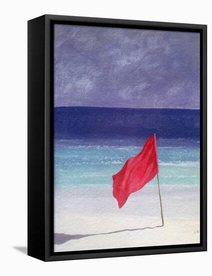 Beach Flag - Storm Warning, 1985-Lincoln Seligman-Framed Stretched Canvas