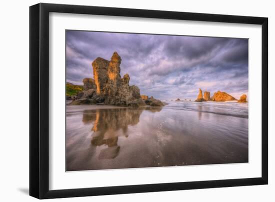 Beach Formations, Bandon, Oregon Coast-Vincent James-Framed Photographic Print