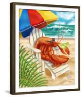 Beach Friends - Lobster-Shari Warren-Framed Art Print