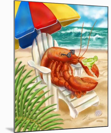 Beach Friends - Lobster-Shari Warren-Mounted Art Print