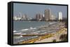 Beach Front, Cartagena, Atlantico Province. Colombia-Pete Oxford-Framed Stretched Canvas