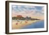 Beach-Front Homes on Atlantic Beach-null-Framed Art Print